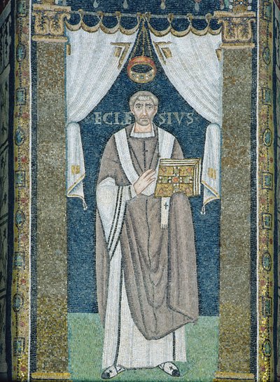 Ecclesio, a Bishop of Ravenna by Byzantine School